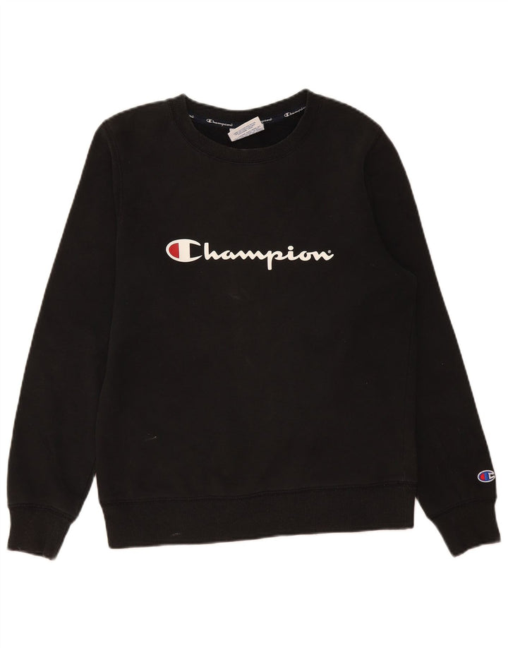Champion Herre Grafisk Sweatshirt Jumper lille sort bomuld