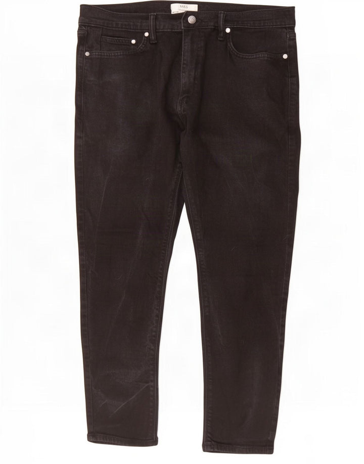 Marks & Spencer Skinny Jeans til mænd W36 L29 sort bomuld