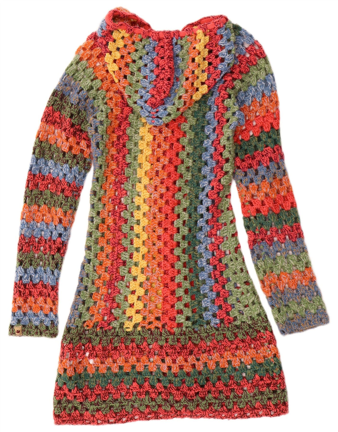 KHUJO Womens Oversized Longline Cardigan Sweater UK 10 Small Multicolored