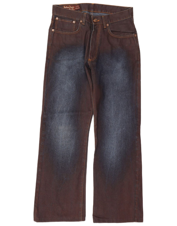 Marlboro Classics Herre Bootcut Jeans W30 L29 Brun Colourblock Bomuld