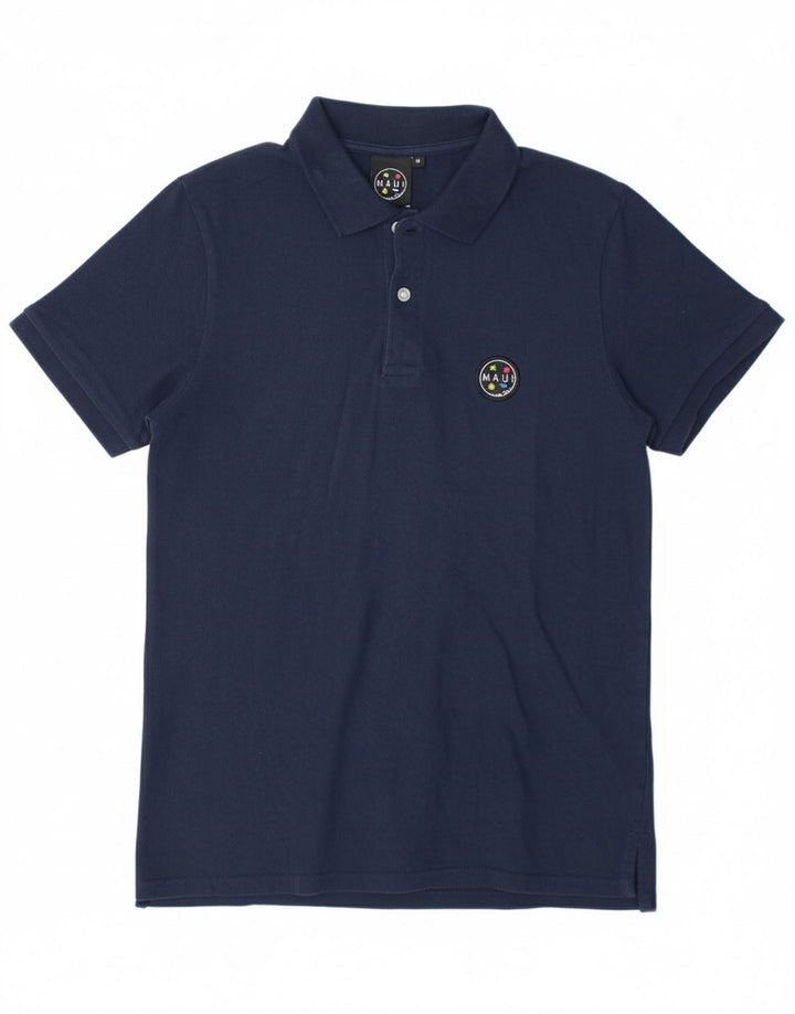 MAUI AND SONS Mens Polo Shirt Medium Navy Blue Cotton
