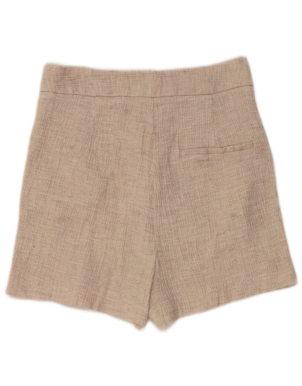 Zara højtaljede chinoshorts til kvinder XS W24 Beige viskose