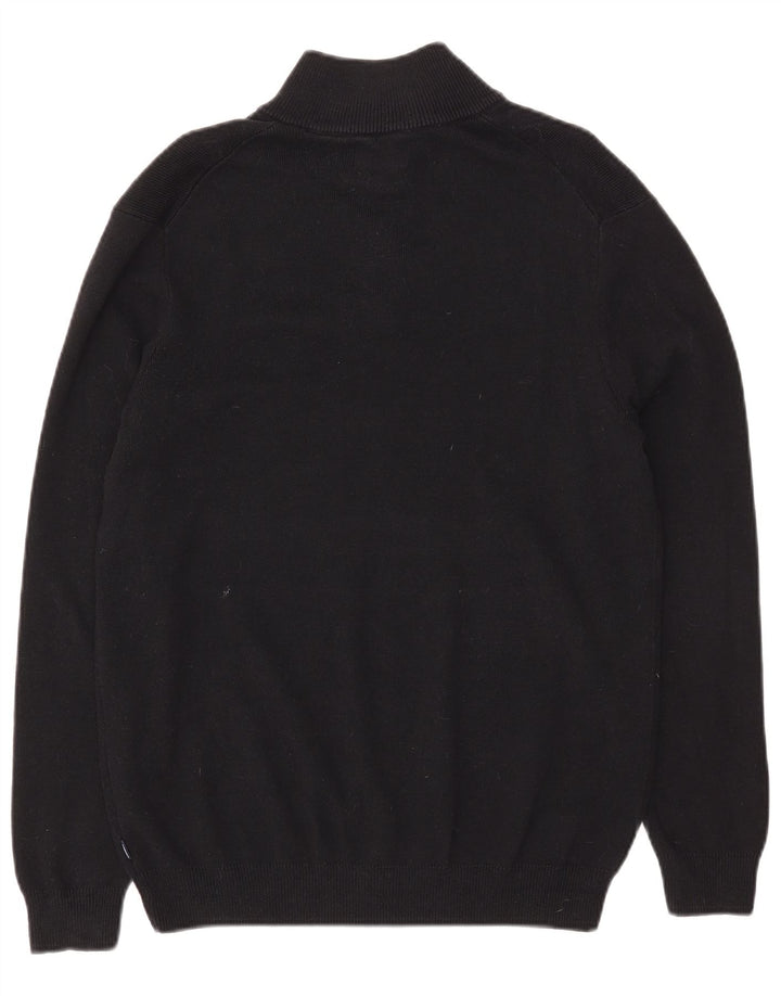 Superdry Sweater med lynlås til mænd Stor sort bomuld