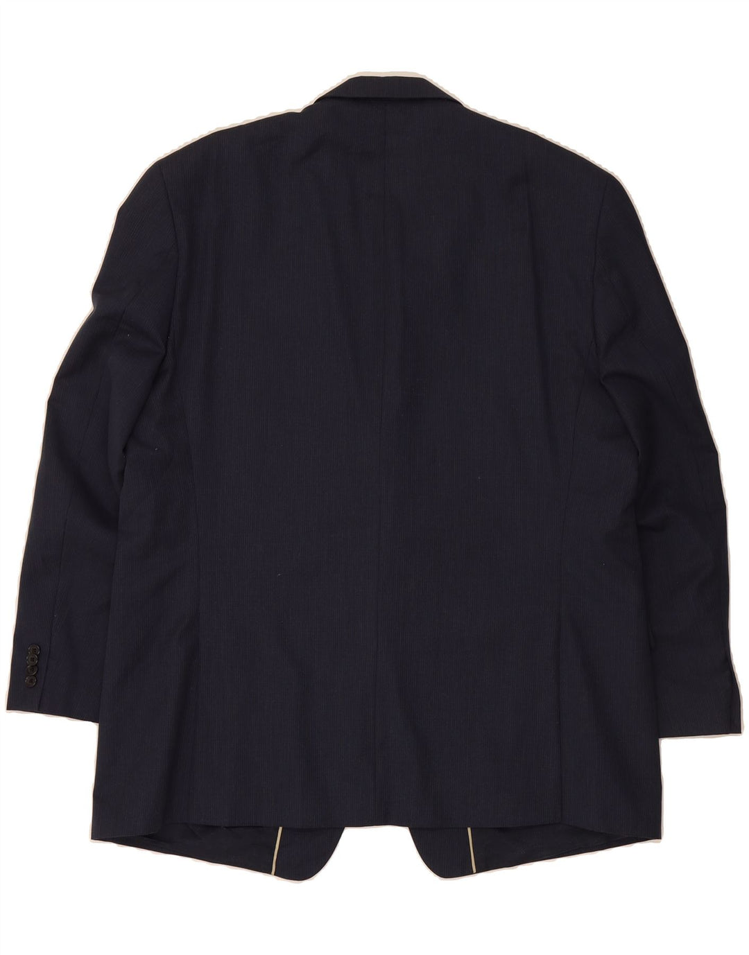 MICHAEL KORS Mens 2 Button Blazer Jacket Size 48 3XL Navy Blue Pinstripe Vintage Michael Kors and Second-Hand Michael Kors from Messina Hembry 