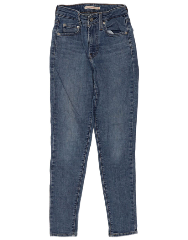 Levi's Womens 721 High Rise Skinny Jeans W25 L28 Blue Cotton