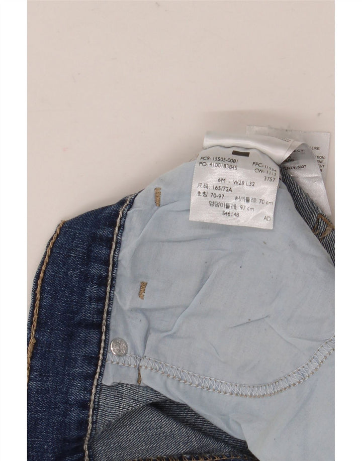 Levi's Dame 505 lige jeans US 6 Medium W28 L32 Marineblå Bomuld