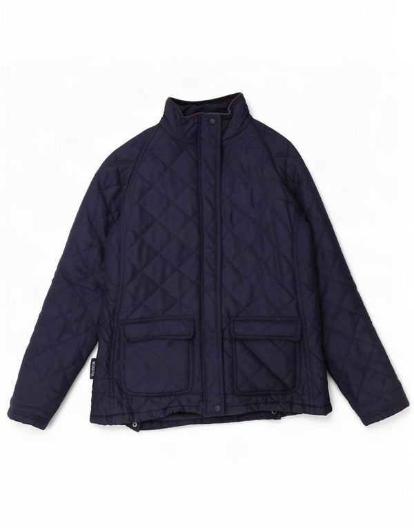 Mountain Warehouse Dame quiltet jakke UK 12 Medium Navy Blue Polyester