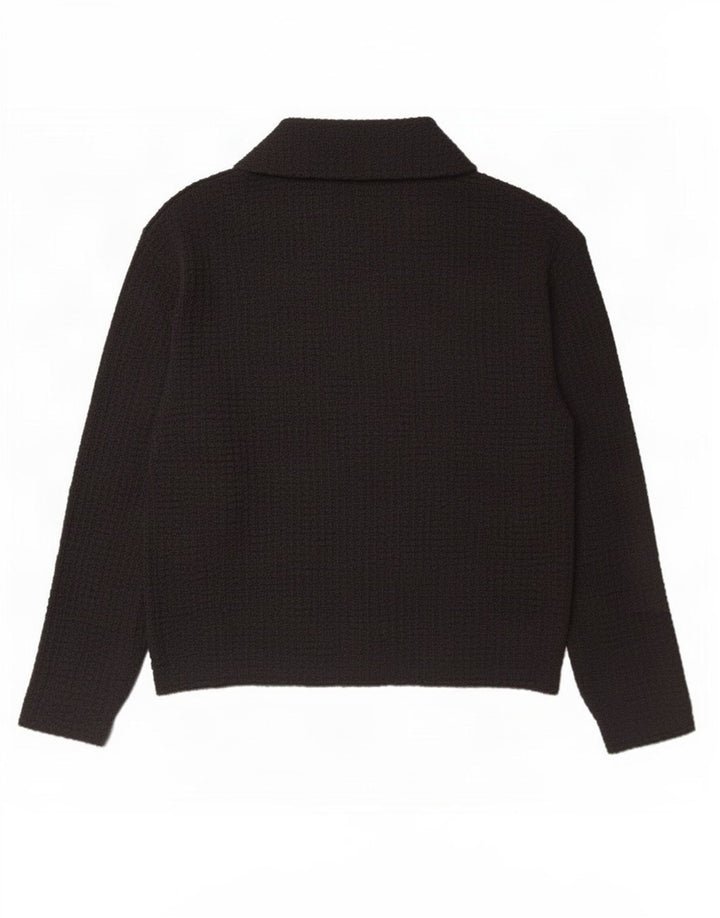 Zara Langærmet Polo Shirt til mænd Lille sort polyester