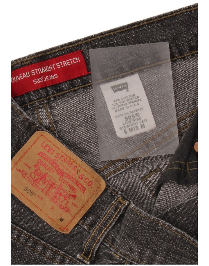 Levi's Womens 505 Distressed Straight Jeans US 6 Medium W30 L32 Grå