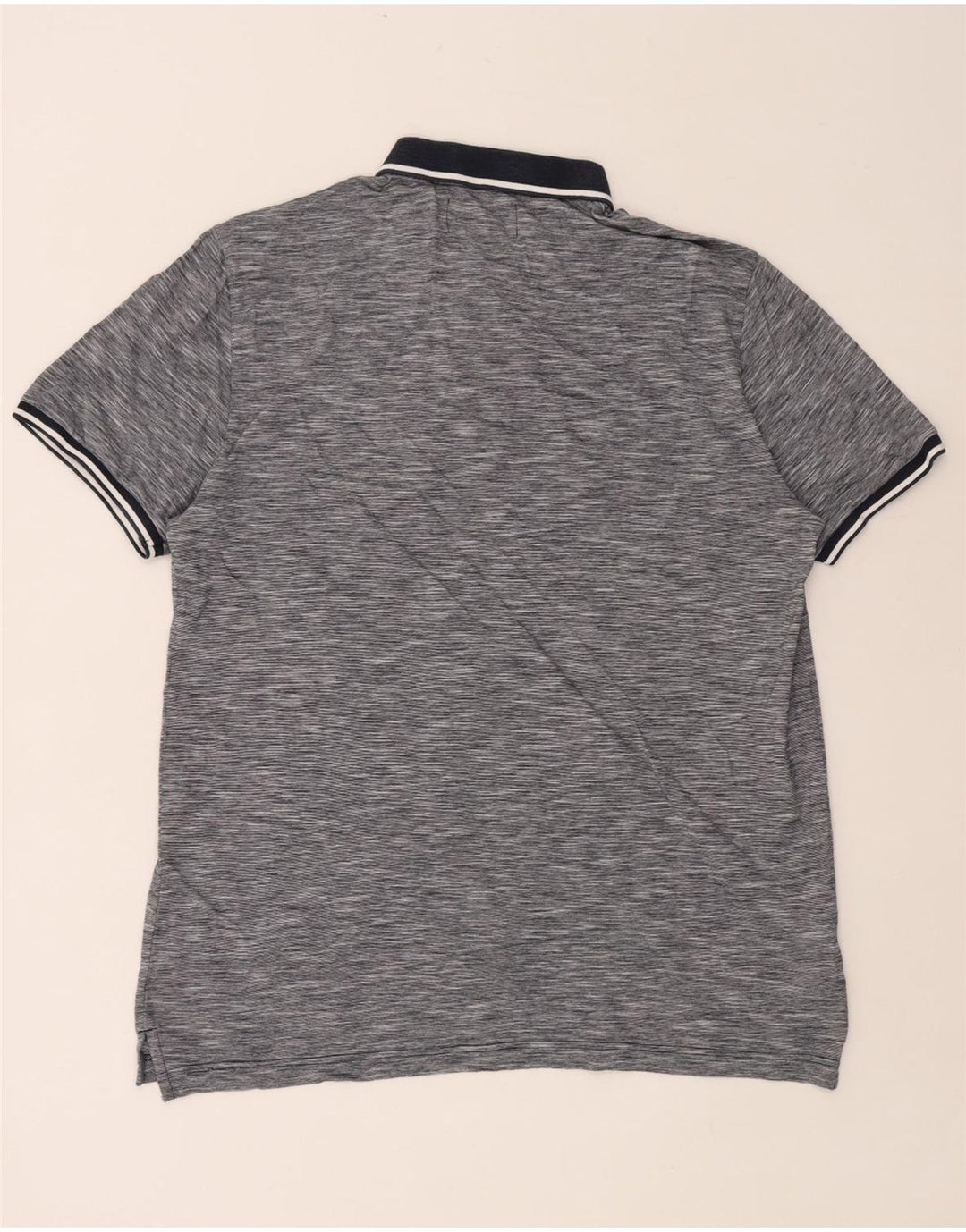 PENGUIN Herre poloshirt XL Grå Flecked Bomuld