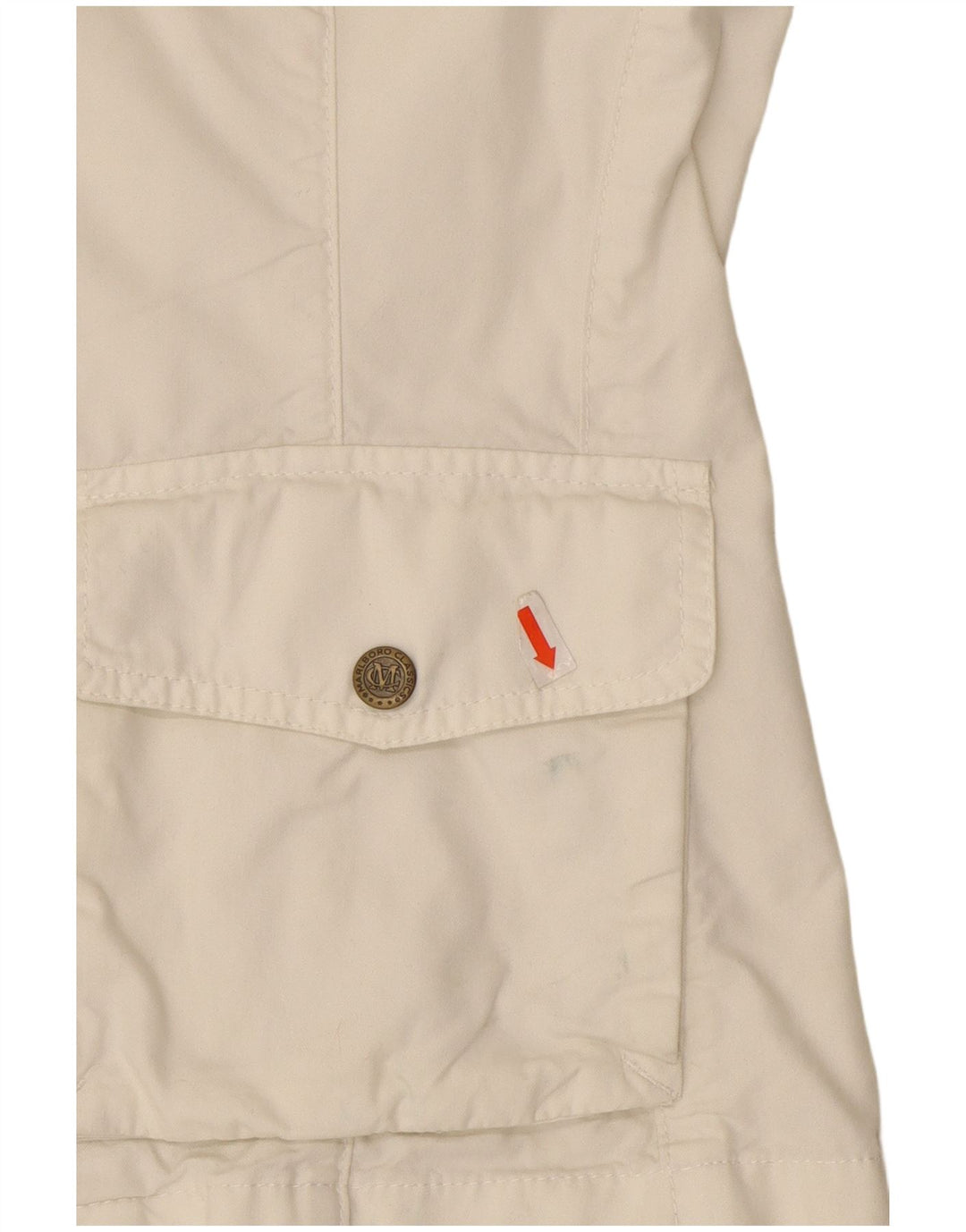 Marlboro Classics Dame Utility Jacket EU 44 XL Hvid Bomuld