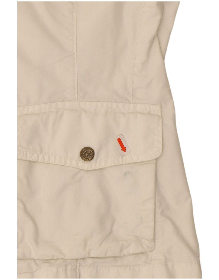 Marlboro Classics Dame Utility Jacket EU 44 XL Hvid Bomuld