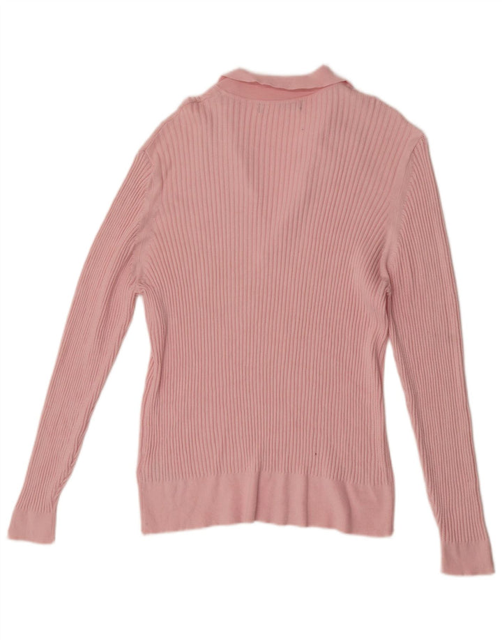 Marks & Spencer Dame Polo Neck Jumper Sweater UK 14 Medium Pink