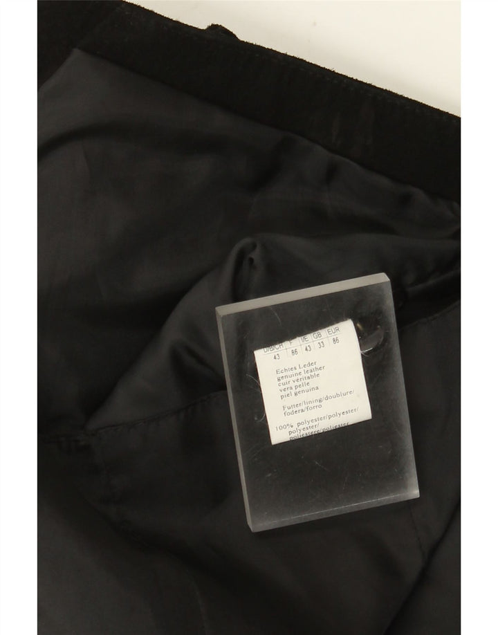 Vintage herre ruskind vest XS sort læder