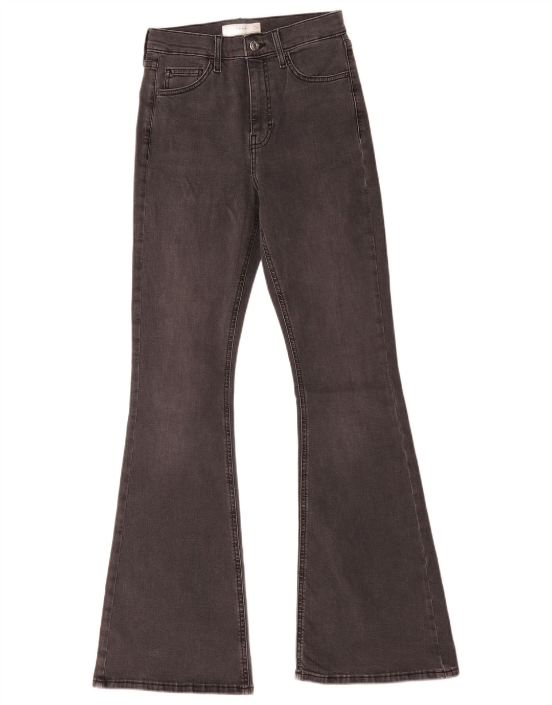 Topshop Dame Jamie Flared Jeans W28 L32 Grå Bomuld