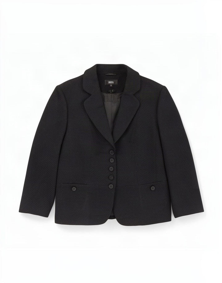 Marks & Spencer Dame 3/4 ærmer 5 knaps blazerjakke UK 16 Large Black