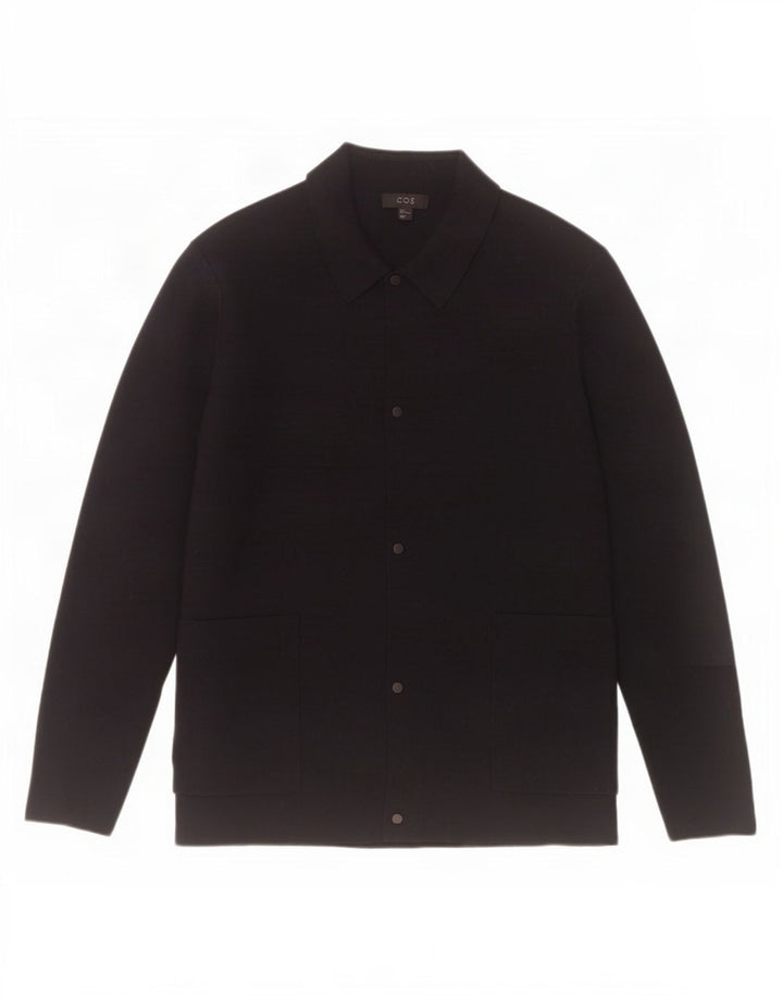 Cos Herre Cardigan Sweater Large Sort Uld