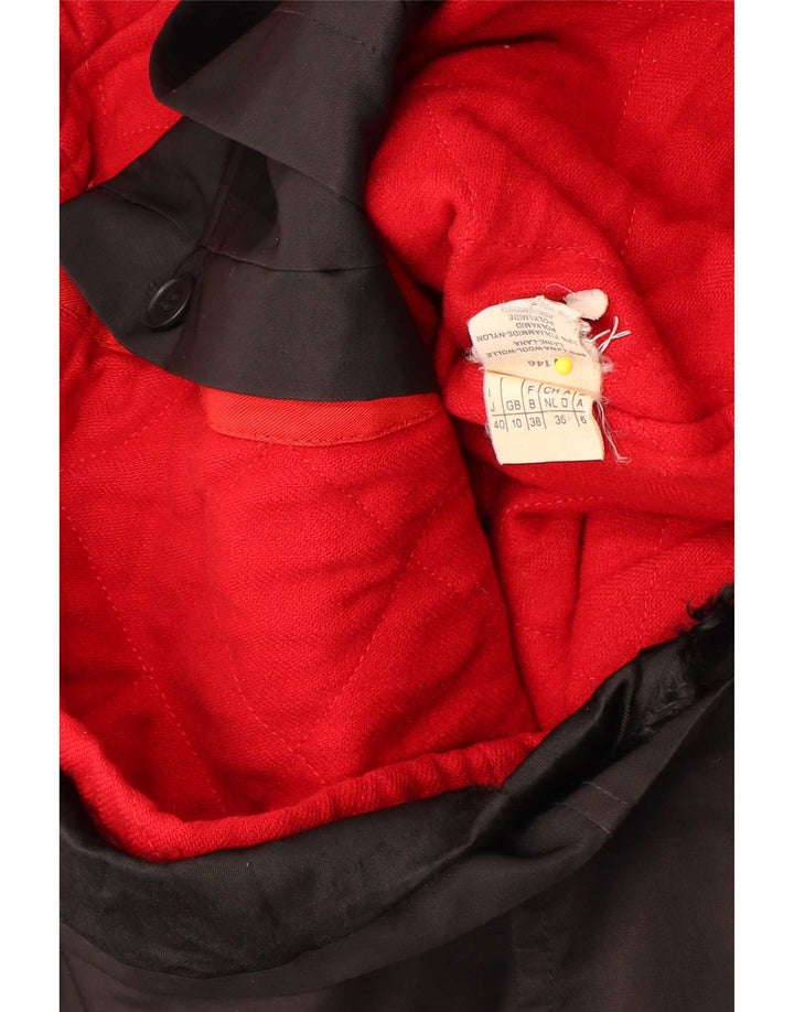 Penny Black Dame Hætte Oversized Parka Jacket UK 10 Small Black Wool