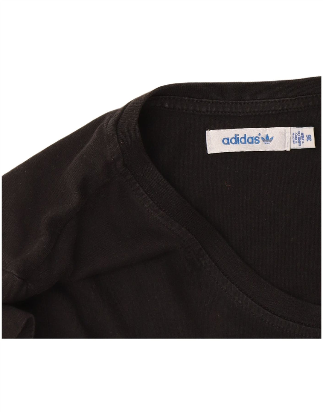 Adidas Dame Grafisk T-Shirt Top EU 36 Lille Sort