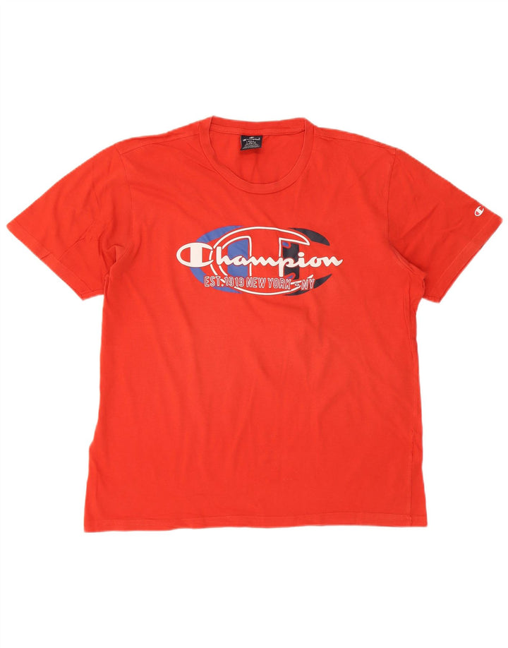 Champion Herre Grafisk T-Shirt Top Stor Rød