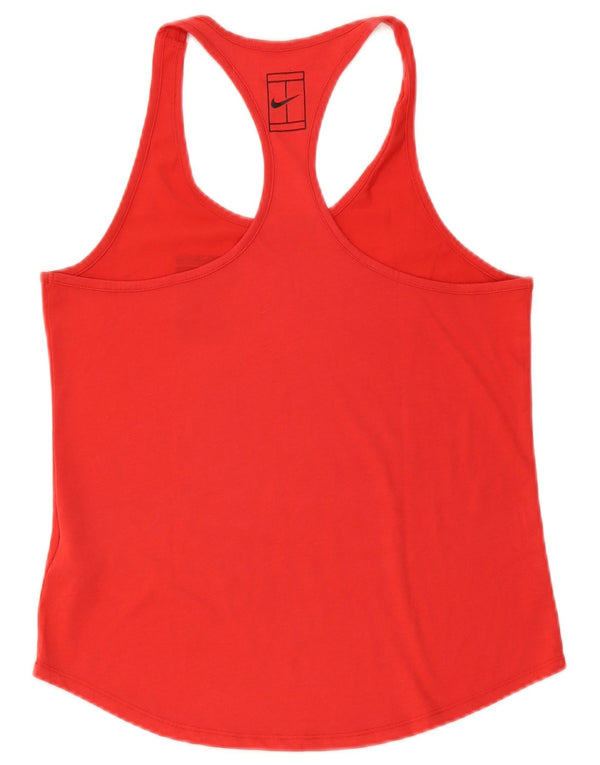 Nike Dame Dri Fit Vest Top UK 12 Medium Rød Polyester