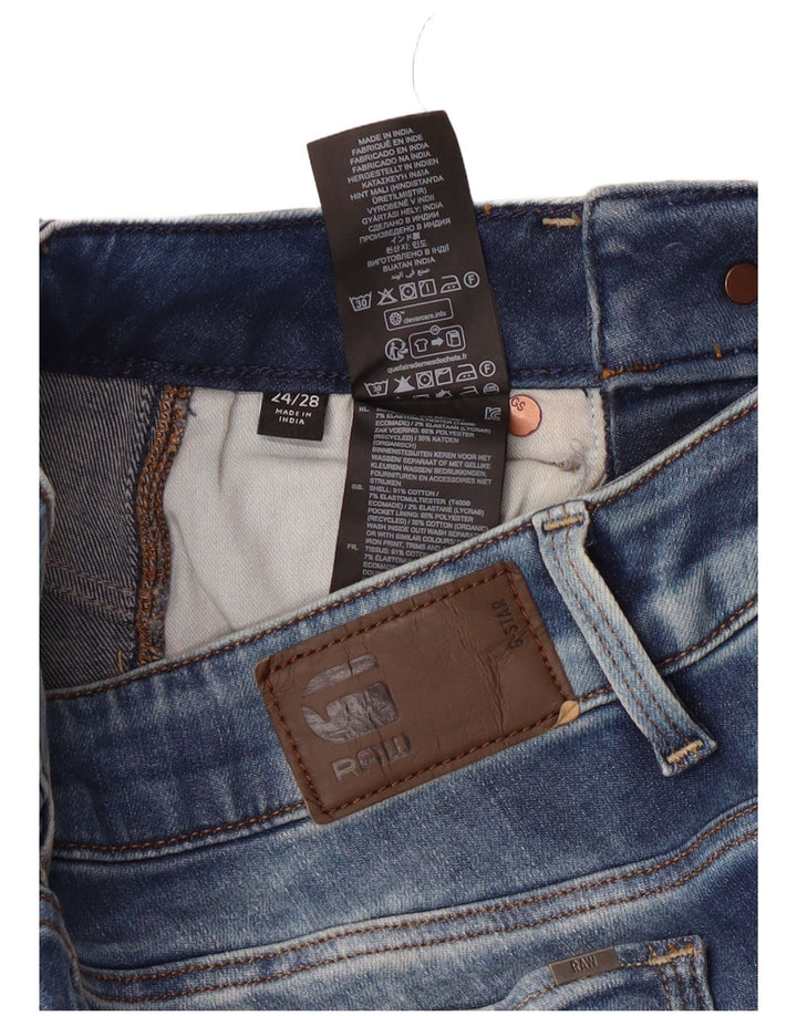 G-Star Dame Skinny Jeans W24 L24 Blå Bomuld