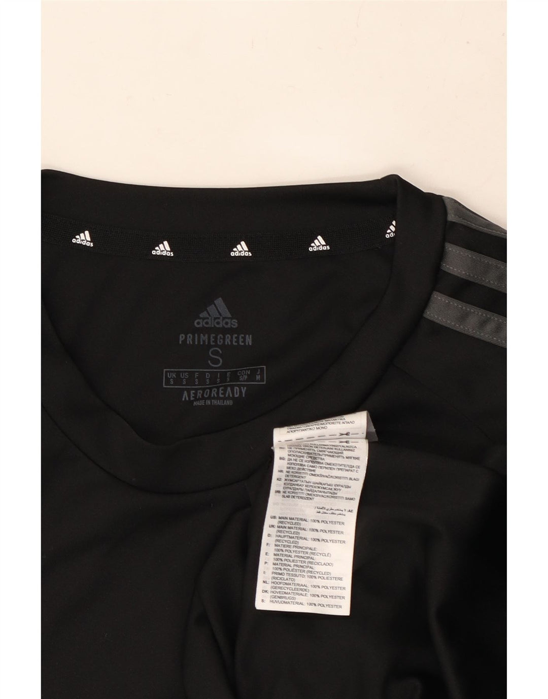 ADIDAS Aeroready T-shirt top til mænd, lille sort polyester