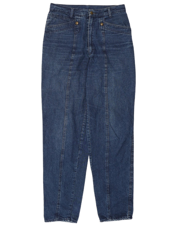 POP 84 Kvinder Højtaljet tilspidsede Jeans IT 48 XL W34 L32 Blå Bomuld