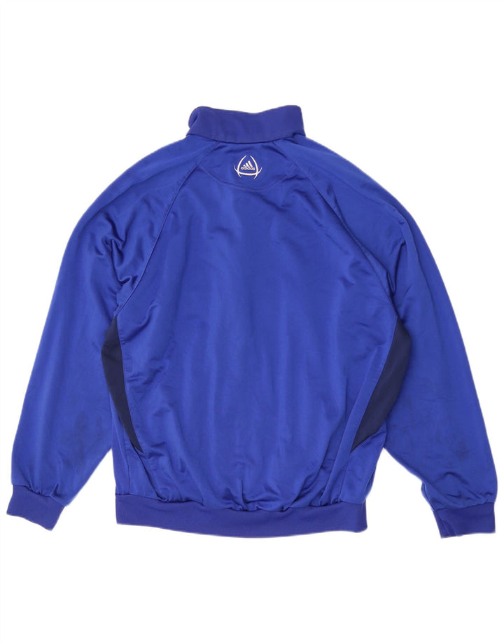 Adidas Træningsdragt til mænd Top jakke UK 44/46 Large Blue Colourblock Polyester