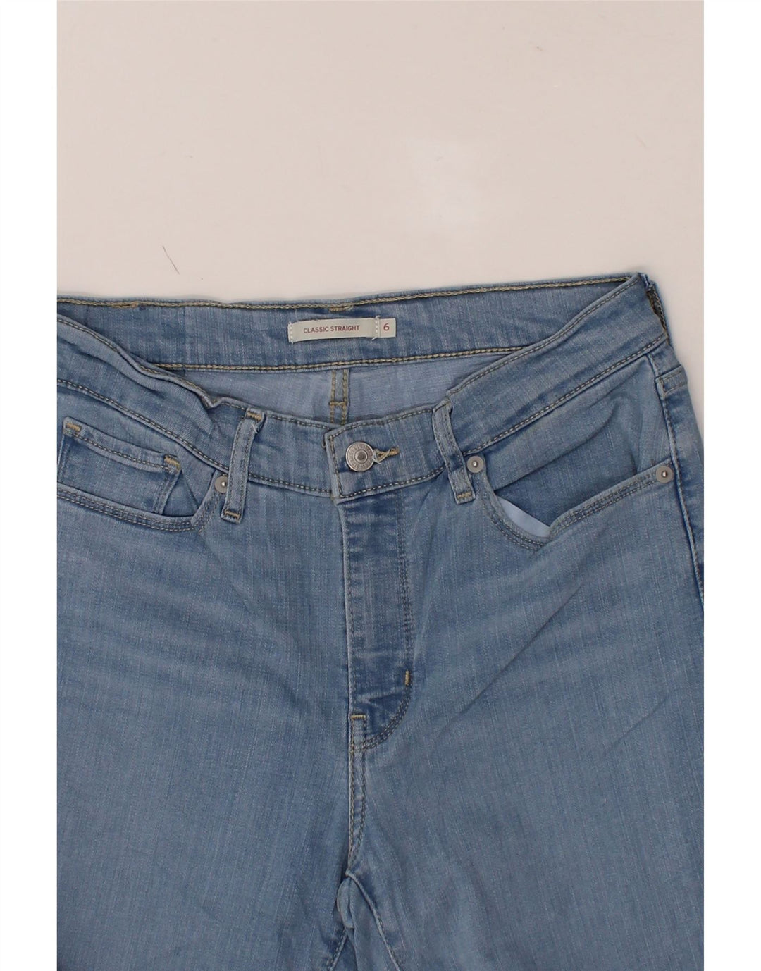 LEVI'S Womens Classic Fit Straight Jeans US 6 Medium W28 L28 Blue Cotton Vintage Levi's and Second-Hand Levi's from Messina Hembry 