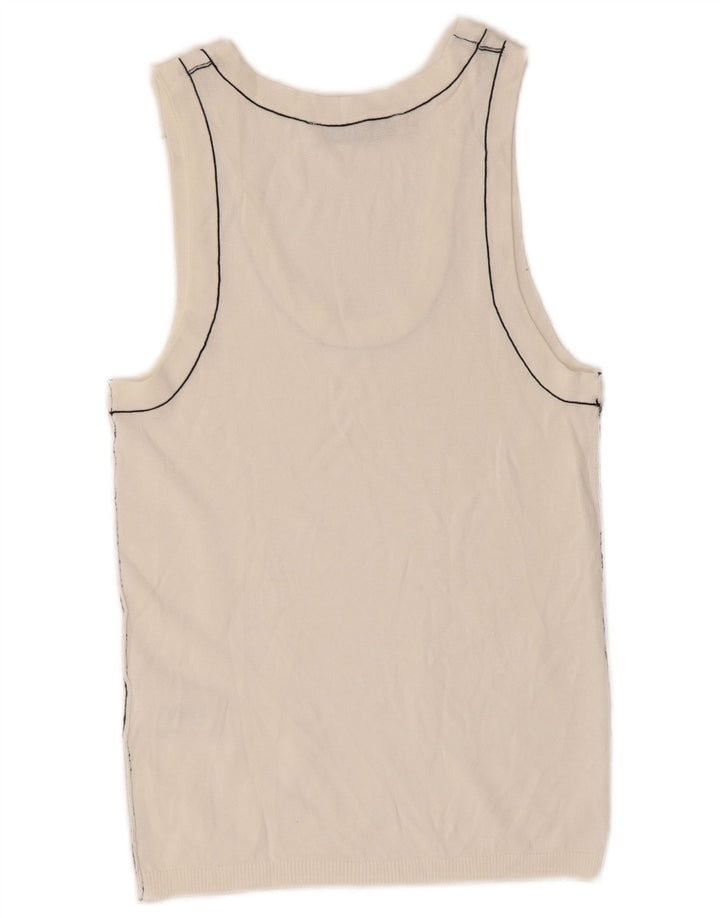 Zara Damevest Top UK 8 Small Off White Viscose