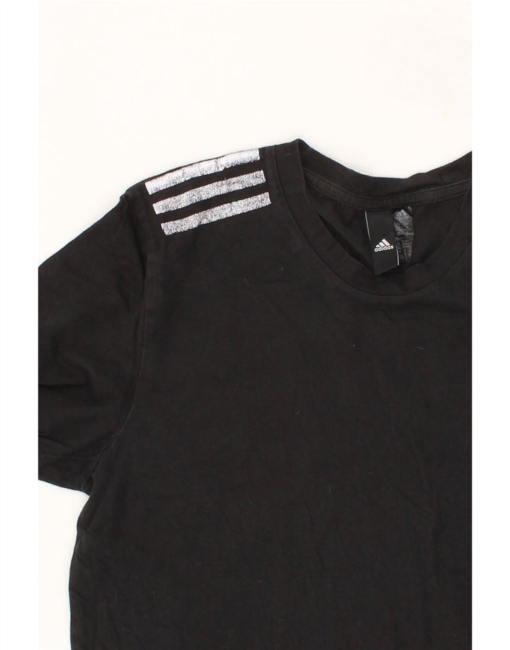 ADIDAS Mens T-Shirt Top Medium Black Cotton Vintage Adidas and Second-Hand Adidas from Messina Hembry 