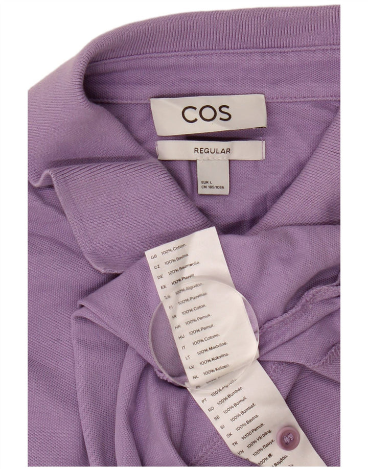 Cos Herre Regular Polo Shirt Stor lilla bomuld