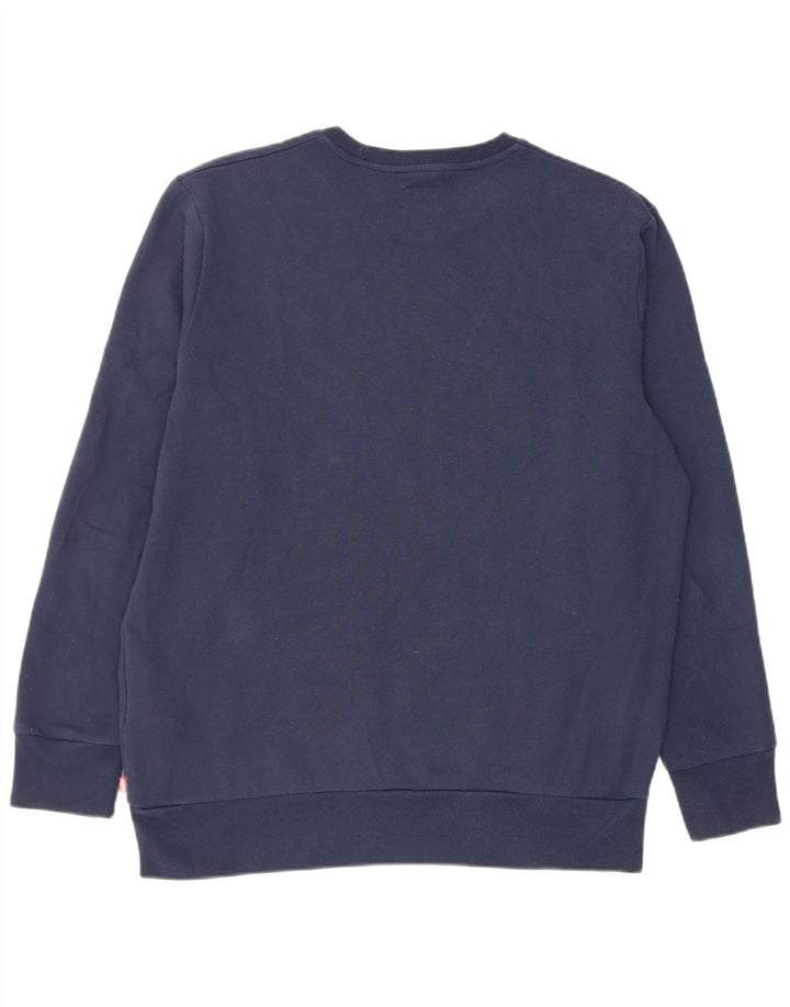 Levi's Grafisk sweatshirt til mænd, stor marineblå bomuld