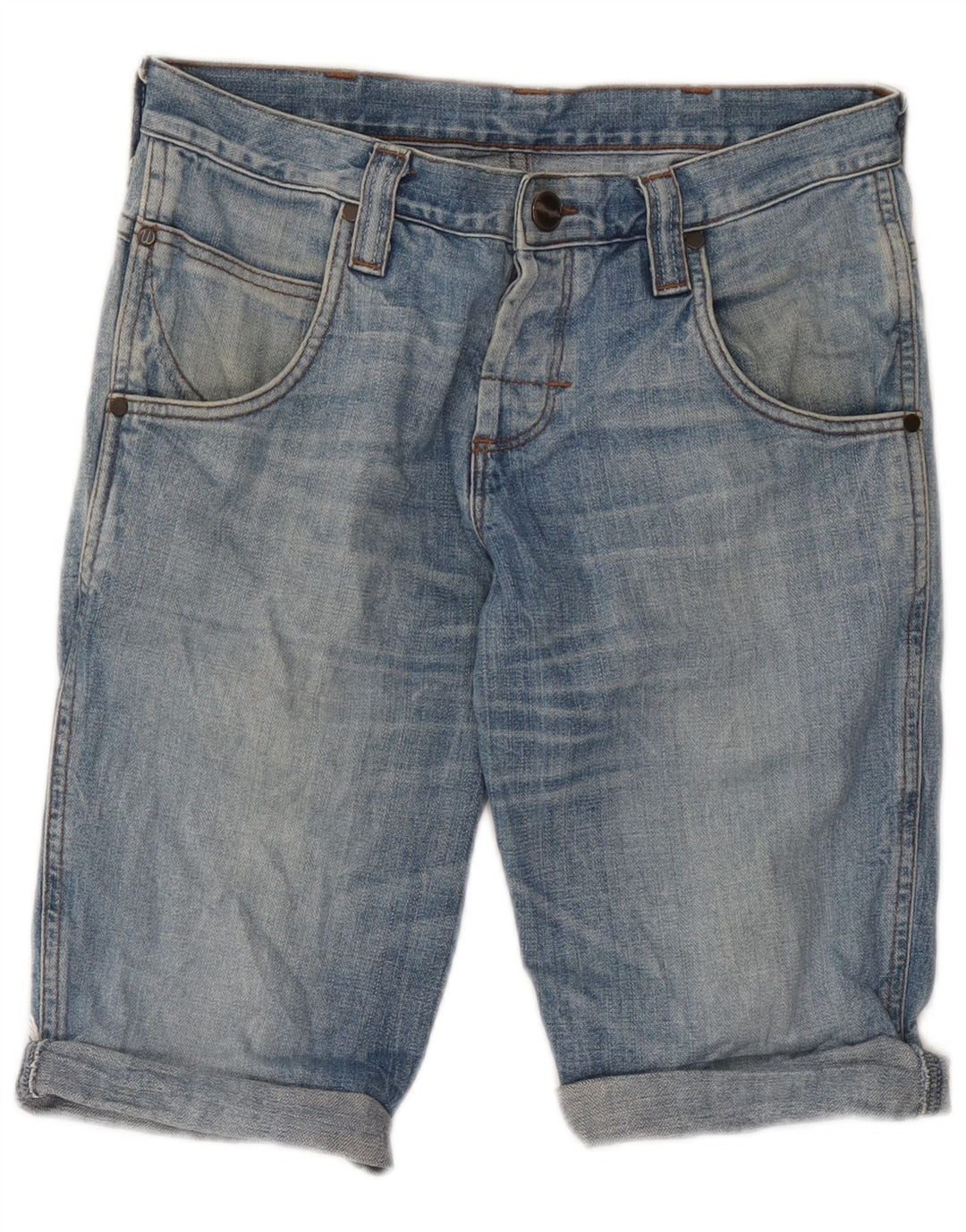 Wrangler Floyd denimshorts til mænd W29 mellemblå bomuld