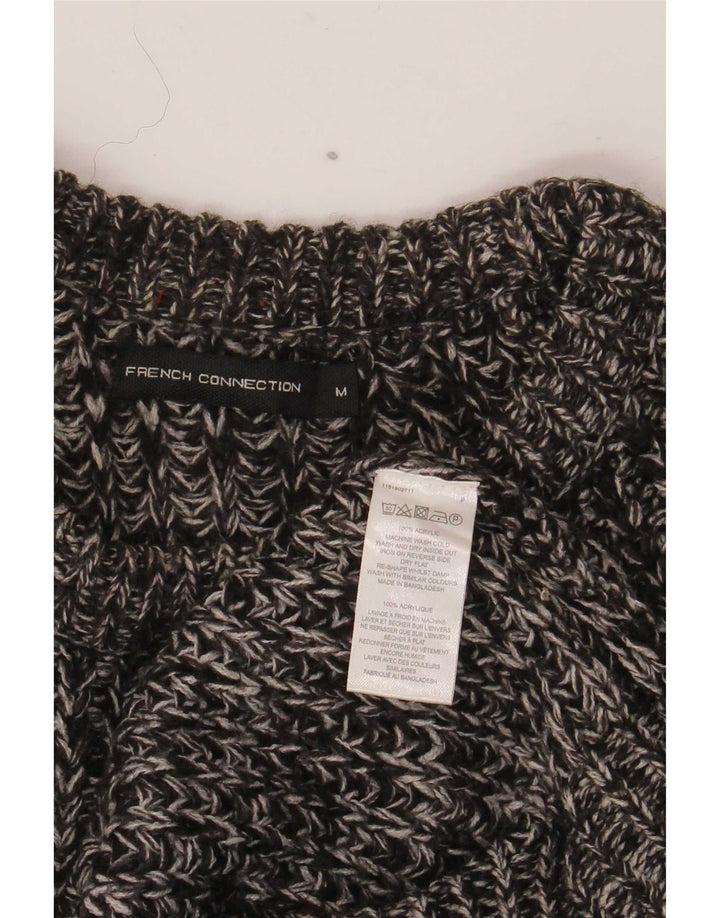 French Connection Herre Boat Neck Jumper Sweater Medium Grey Flecked Acryl