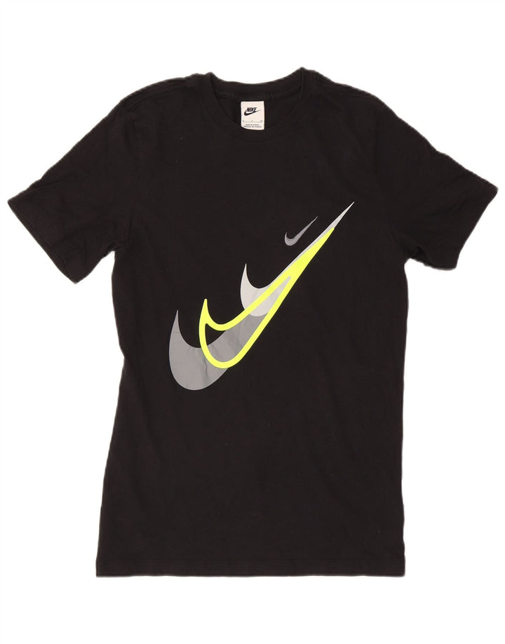 Nike grafisk T-shirt top til mænd, lille sort bomuld