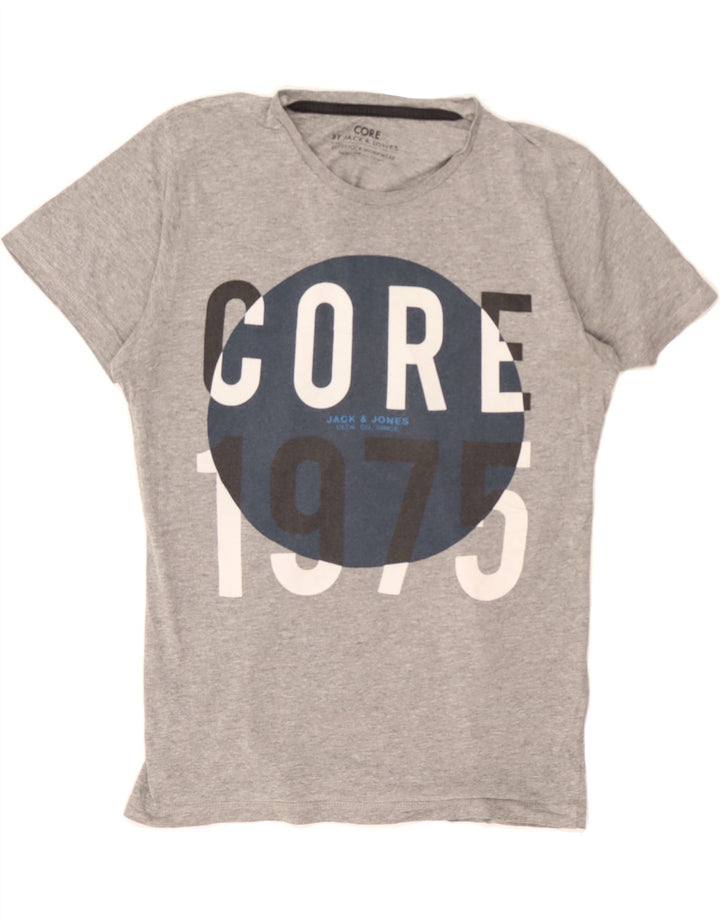 JACK & JONES Mens Graphic T-Shirt Top Large Grey Cotton Vintage Jack & Jones and Second-Hand Jack & Jones from Messina Hembry 