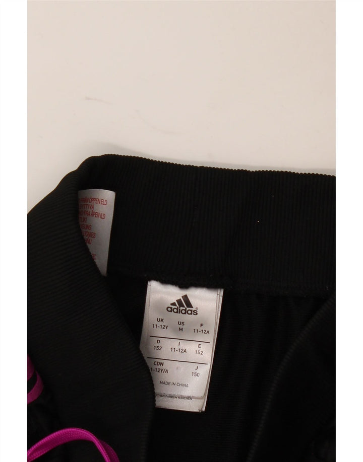 Adidas Drenge Træningsdragt Bukser Joggers 11-12 År Sort Polyester