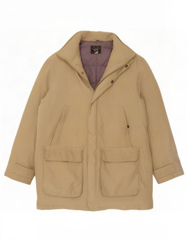 Paul & Shark Mens Padded Jacket UK 40 Large Beige