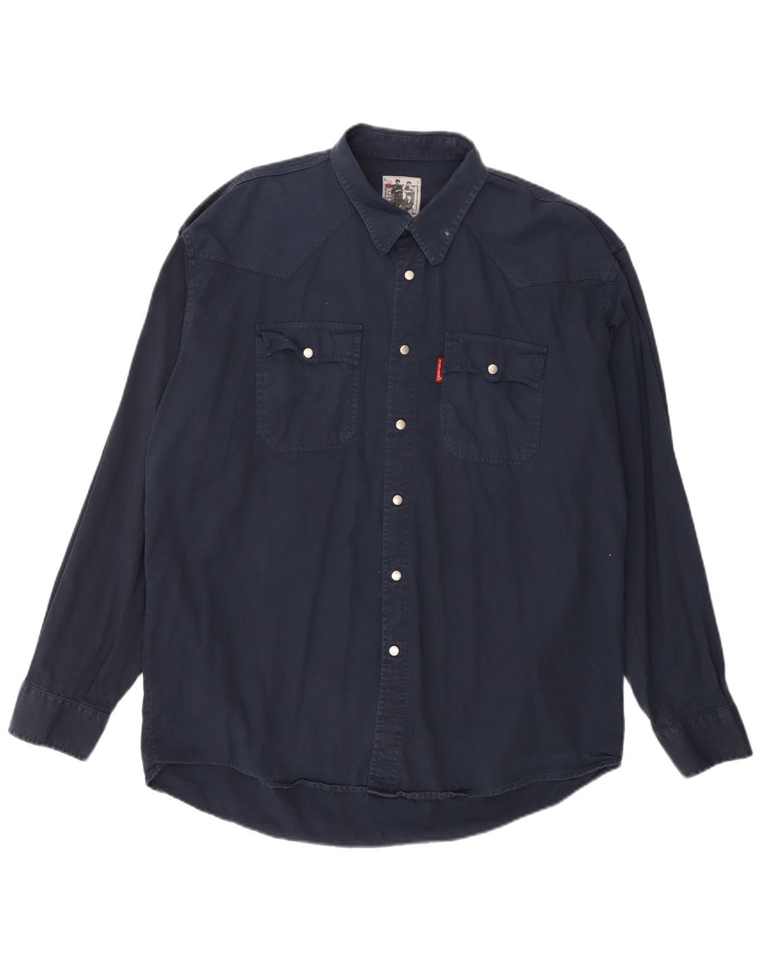 Kantaros herreskjorte 2XL marineblå bomuld