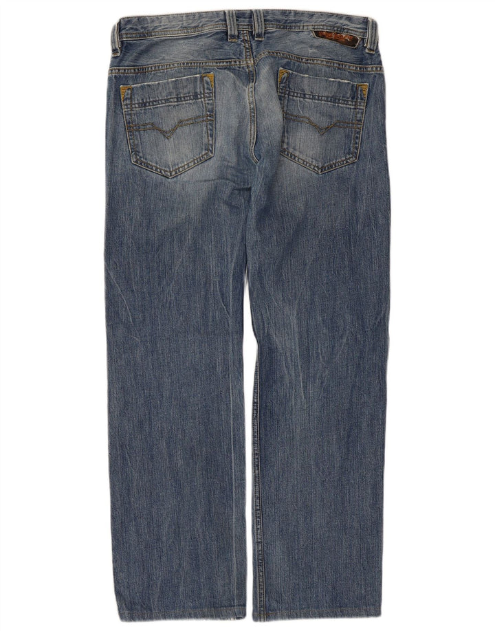 Diesel Straight Jeans til mænd W32 L30 Blå Bomuld