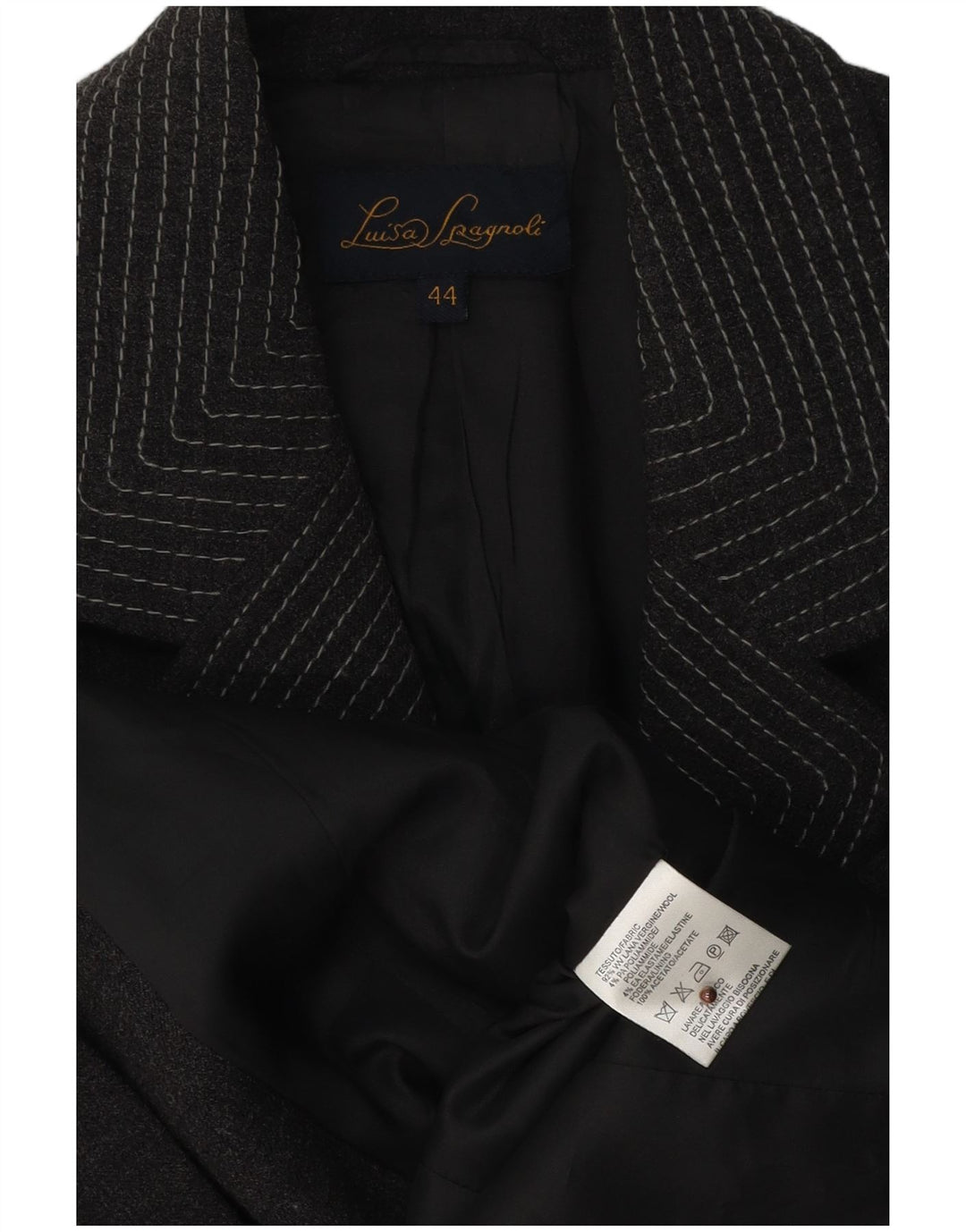 Luisa Spagnoli Dame Blazer Jacket IT 44 Medium Grey Uld