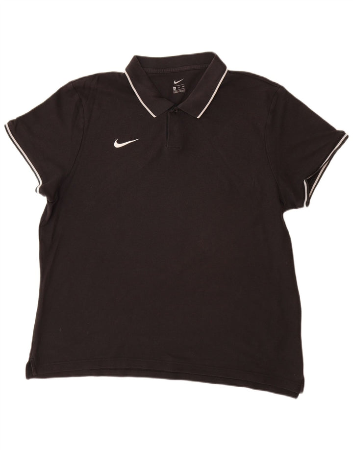 NIKE Poloshirt til mænd 2XL sort bomuld