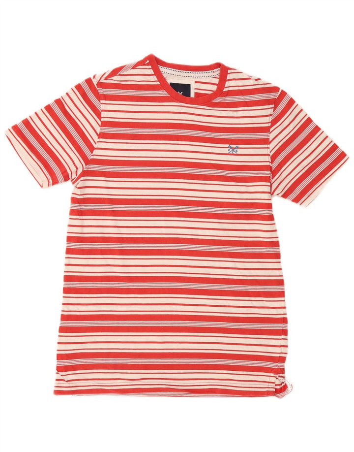 Besætningstøj Herre T-shirt Top Medium rødstribet bomuld