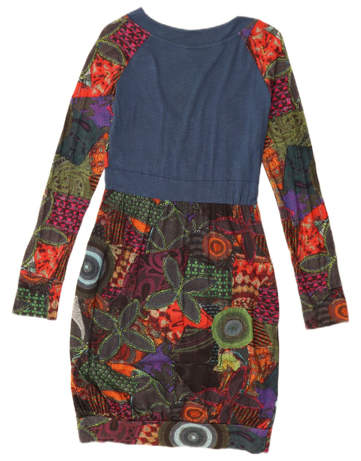Desigual Kvinders grafisk boblekjole UK 12 Medium Flerfarvet Geometrisk