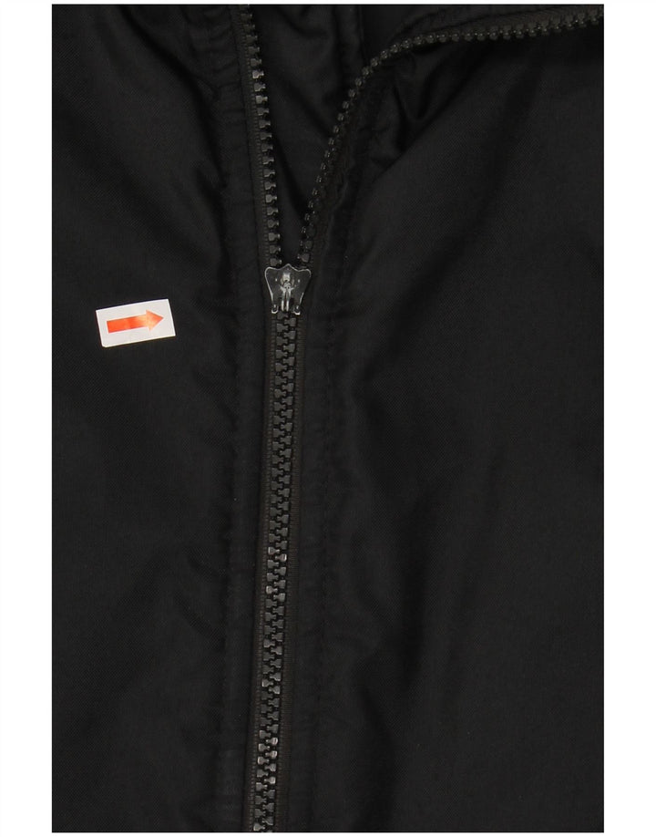 NIKE grafisk polstret jakke til mænd UK 39/41 medium sort nylon