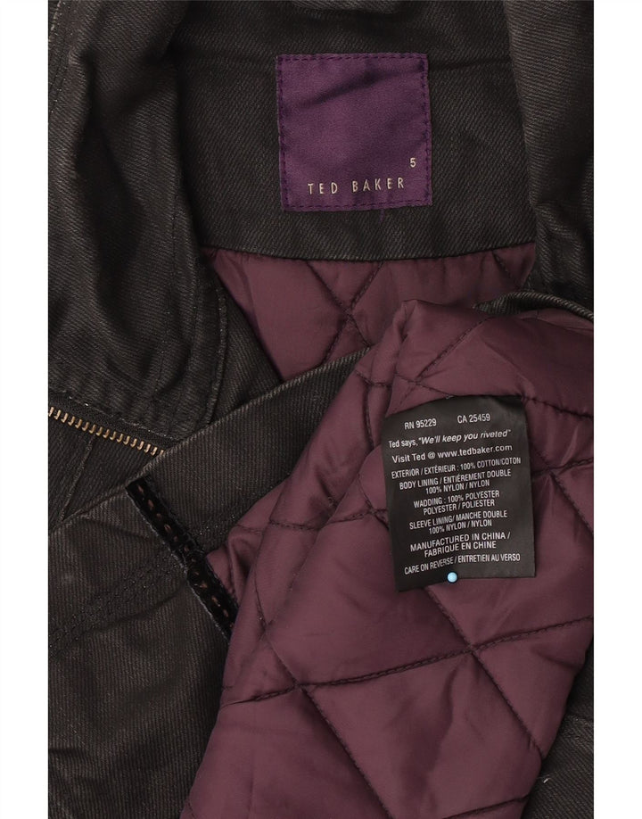 Ted Baker Herre Utility Jacket Størrelse 5 XL Sort Bomuld