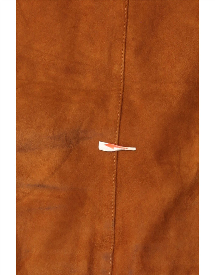 Vintage herre ruskind bomberjakke IT 52 XL Brun