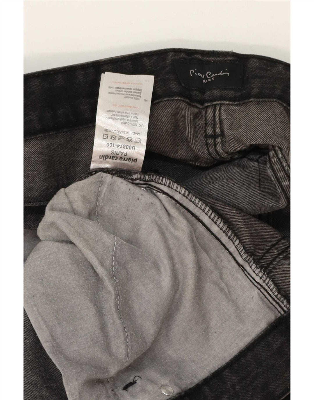 Pierre Cardin Herre Denim Shorts W42 2XL Sort Bomuld